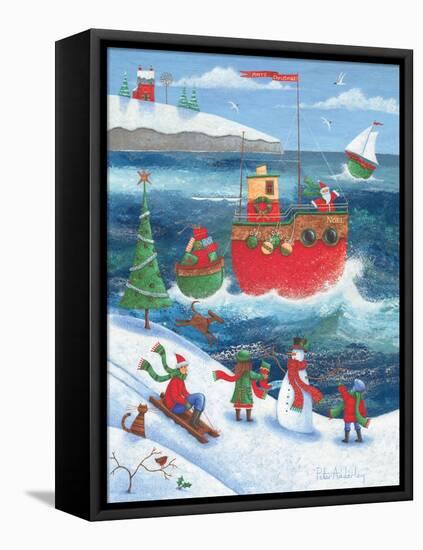 Coastal Christmas-Peter Adderley-Framed Stretched Canvas