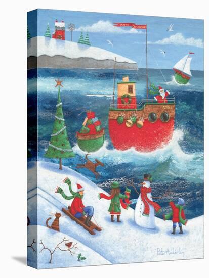 Coastal Christmas-Peter Adderley-Stretched Canvas