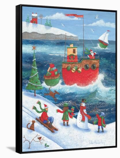 Coastal Christmas-Peter Adderley-Framed Stretched Canvas