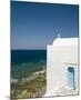 Coastal Church Mykonos Greece-null-Mounted Art Print