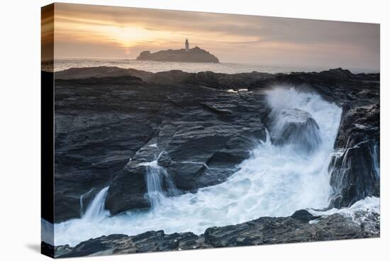 Coastal Cliffs, Godrevy Point, Nr St Ives, Cornwall, England-Paul Harris-Stretched Canvas