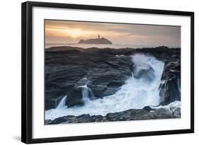 Coastal Cliffs, Godrevy Point, Nr St Ives, Cornwall, England-Paul Harris-Framed Photographic Print