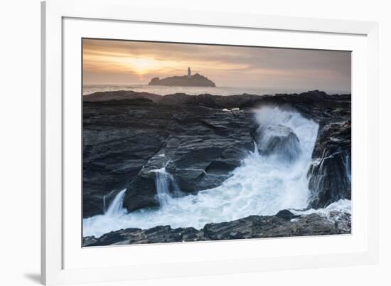 Coastal Cliffs, Godrevy Point, Nr St Ives, Cornwall, England-Paul Harris-Framed Photographic Print