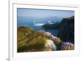 Coastal Cliffs, Godrevy Point, Nr St Ives, Cornwall, England-Paul Harris-Framed Photographic Print