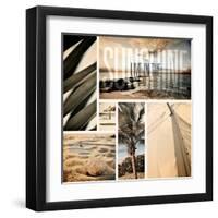 Coastal Collage I-Susan Bryant-Framed Art Print