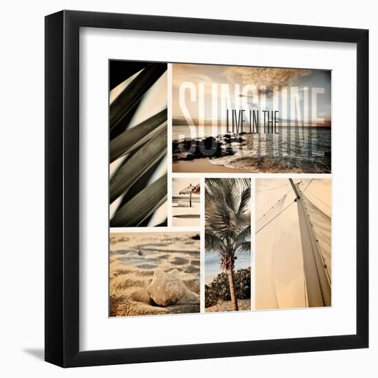 Coastal Collage I-Susan Bryant-Framed Art Print