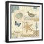 Coastal Collage IV-Pela Design-Framed Premium Giclee Print