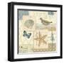 Coastal Collage IV-Pela Design-Framed Art Print