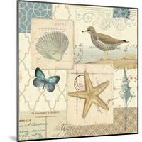 Coastal Collage IV-Pela Design-Mounted Art Print