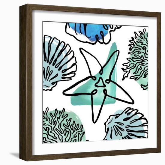 Coastal Contours Fusion II-Elizabeth Medley-Framed Art Print