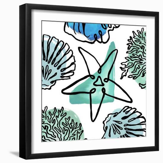 Coastal Contours Fusion II-Elizabeth Medley-Framed Art Print