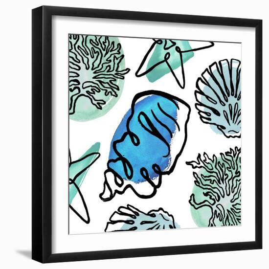 Coastal Contours Fusion III-Elizabeth Medley-Framed Art Print