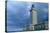 Coastal control path, cap Frehel, Brittany (Cote d'Emeraude). Stormy sky. 2009-Gilles Targat-Stretched Canvas