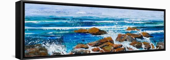 Coastal Encounter-Margaret Coxall-Framed Stretched Canvas