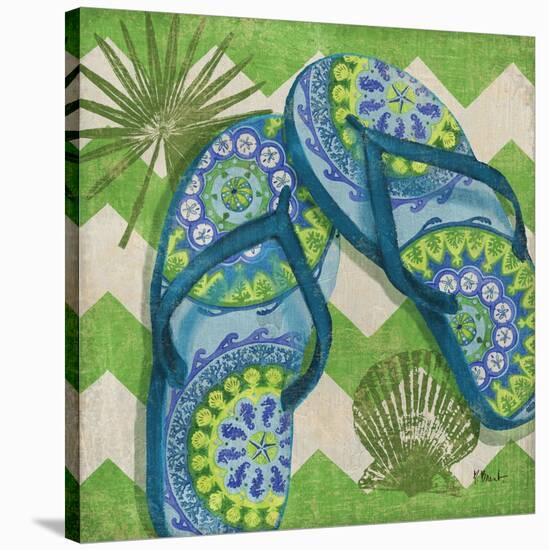 Coastal Flip Flops I-Paul Brent-Stretched Canvas