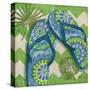 Coastal Flip Flops I-Paul Brent-Stretched Canvas