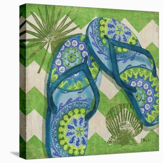 Coastal Flip Flops I-Paul Brent-Stretched Canvas