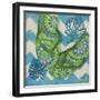 Coastal Flip Flops II-Paul Brent-Framed Art Print