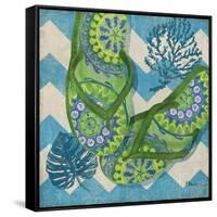 Coastal Flip Flops II-Paul Brent-Framed Stretched Canvas