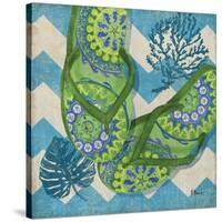 Coastal Flip Flops II-Paul Brent-Stretched Canvas