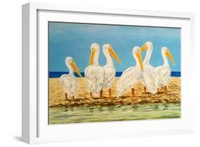 Coastal Flock II-Linda Baliko-Framed Art Print