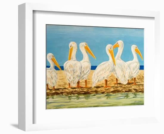 Coastal Flock II-Linda Baliko-Framed Art Print