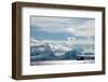 Coastal Freighter and the Lyngen Alps, Troms, Arctic Norway, Scandinavia, Europe-David Lomax-Framed Photographic Print