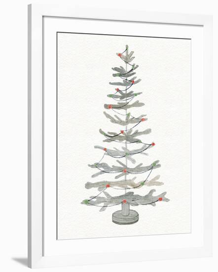 Coastal Holiday Tree II Red-Kathleen Parr McKenna-Framed Art Print