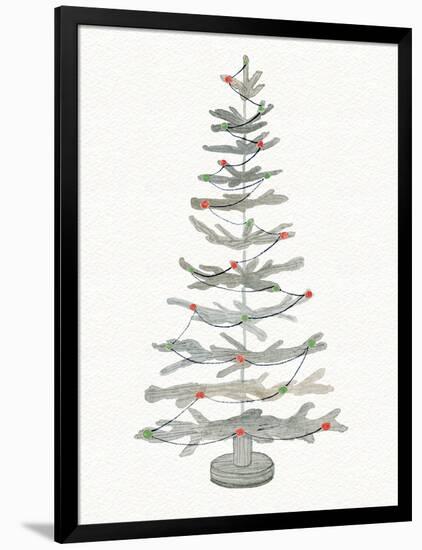 Coastal Holiday Tree II Red-Kathleen Parr McKenna-Framed Art Print