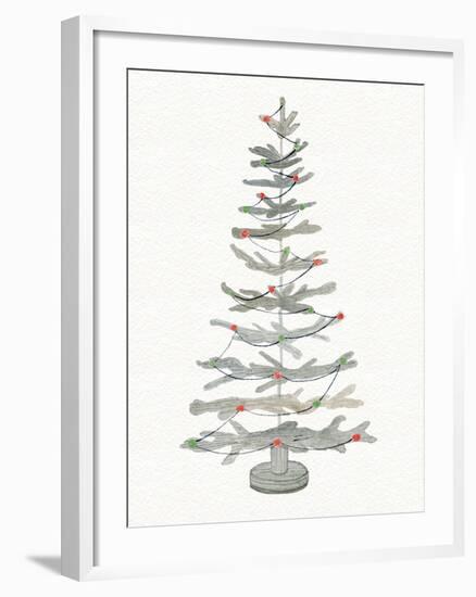 Coastal Holiday Tree II Red-Kathleen Parr McKenna-Framed Art Print