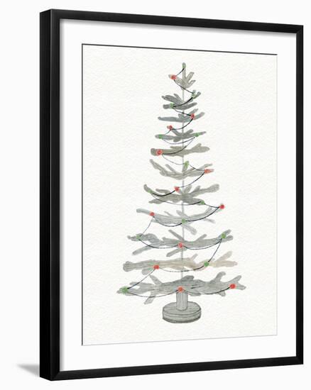 Coastal Holiday Tree II Red-Kathleen Parr McKenna-Framed Art Print