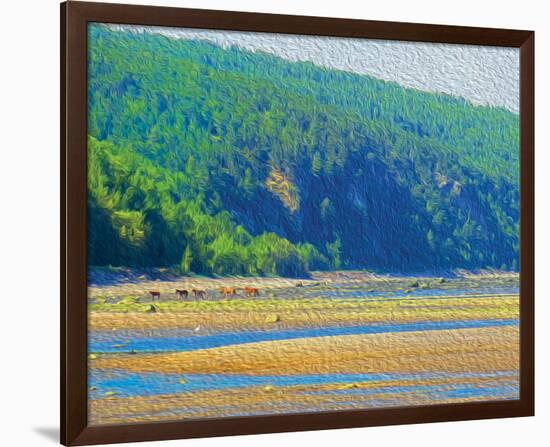 Coastal Horses-SM Design-Framed Premium Giclee Print