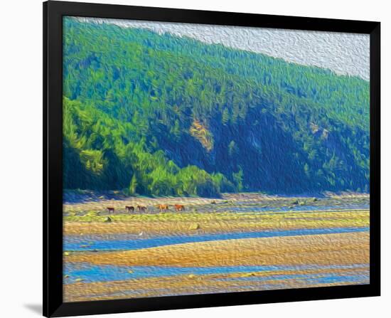 Coastal Horses-SM Design-Framed Premium Giclee Print