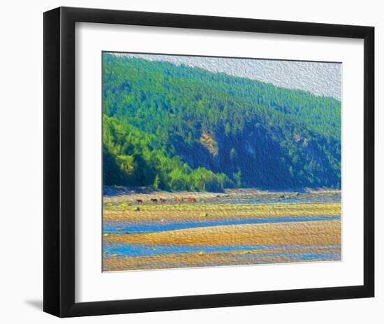 Coastal Horses-SM Design-Framed Art Print