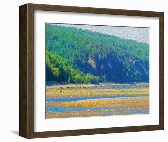 Coastal Horses-SM Design-Framed Art Print