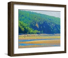 Coastal Horses-SM Design-Framed Art Print