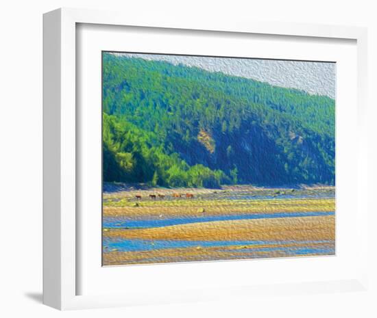 Coastal Horses-SM Design-Framed Art Print