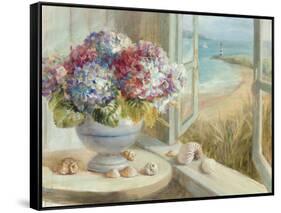 Coastal Hydrangea-Danhui Nai-Framed Stretched Canvas