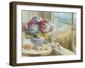 Coastal Hydrangea-Danhui Nai-Framed Art Print