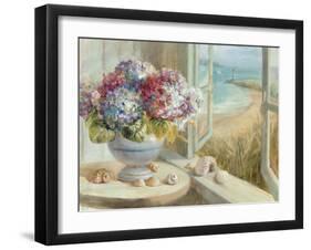 Coastal Hydrangea-Danhui Nai-Framed Art Print