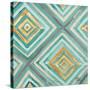 Coastal Ikat with Gold I-Patricia Pinto-Stretched Canvas