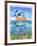 Coastal Joy 4-Asmaa’ Murad-Framed Giclee Print