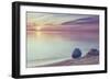 Coastal Landscape at Sunset at Beach of the Baltic Sea, Time of Summer Vacation-Gorsh25-Framed Photographic Print