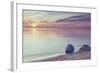 Coastal Landscape at Sunset at Beach of the Baltic Sea, Time of Summer Vacation-Gorsh25-Framed Photographic Print