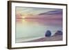 Coastal Landscape at Sunset at Beach of the Baltic Sea, Time of Summer Vacation-Gorsh25-Framed Photographic Print