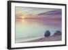 Coastal Landscape at Sunset at Beach of the Baltic Sea, Time of Summer Vacation-Gorsh25-Framed Photographic Print