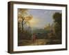 Coastal Landscape at Sunset-Claude Lorraine-Framed Giclee Print