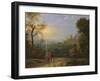 Coastal Landscape at Sunset-Claude Lorraine-Framed Giclee Print