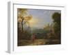 Coastal Landscape at Sunset-Claude Lorraine-Framed Giclee Print