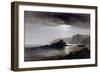 Coastal Landscape by Moonlight (Oil on Panel)-Arthur Gilbert-Framed Giclee Print